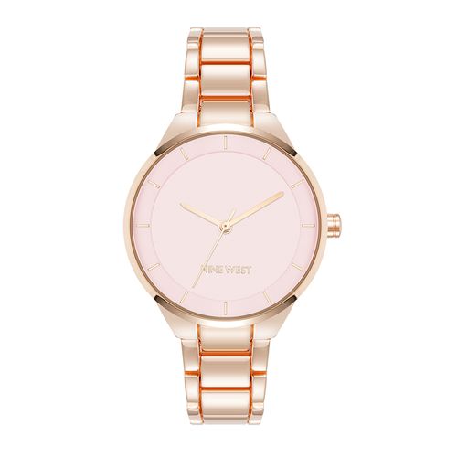 Reloj Nine West análogo metálico rose gold para mujer