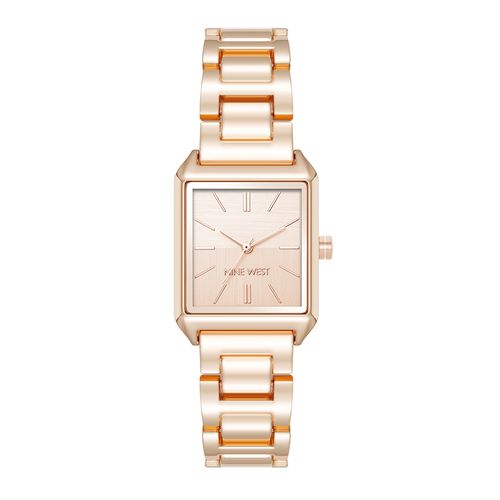 Reloj Nine West análogo de metal rose gold para mujer