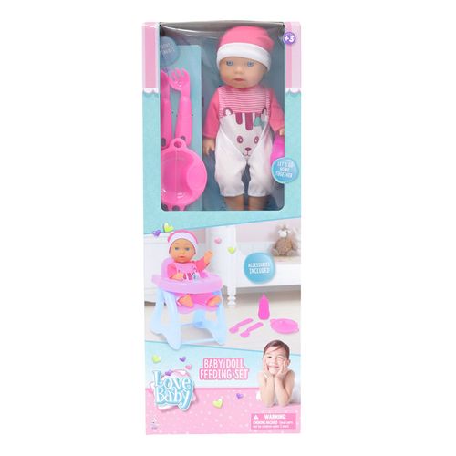 Muñeca Love baby set juego de alimentación