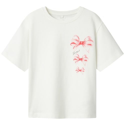 Blusa blanca con estampado para niña