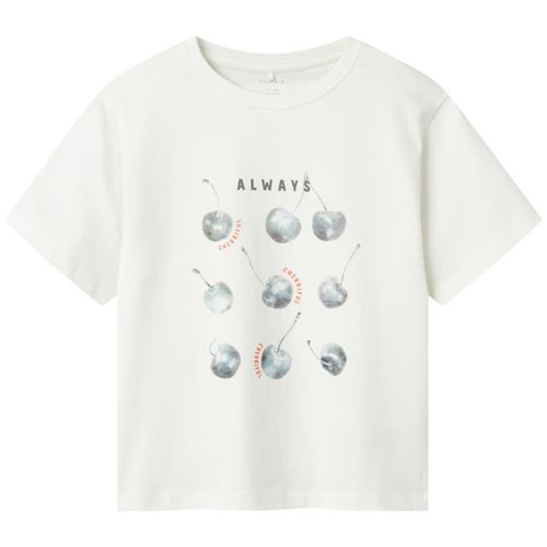 Blusa blanca con estampado para niña