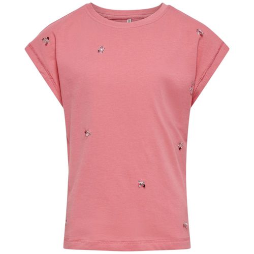 Blusa rosada con lentejuelas para niña