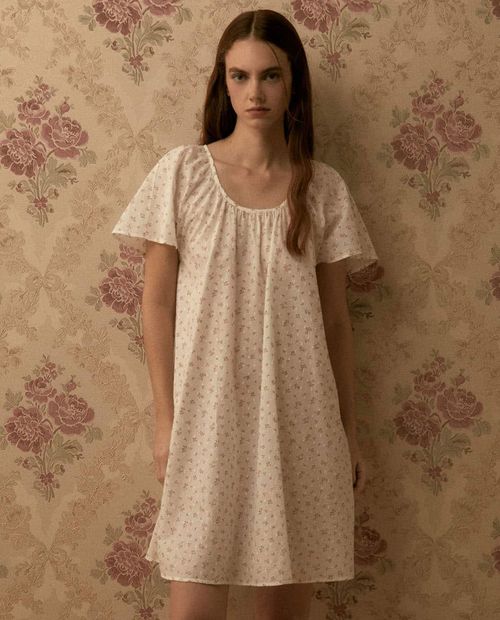 Camisón Sfera estampado manga corta para mujer