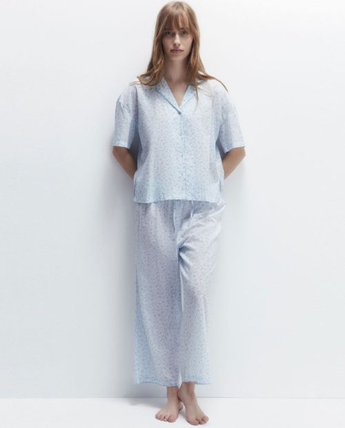 Pijama con pantalón Sfera estampada para mujer