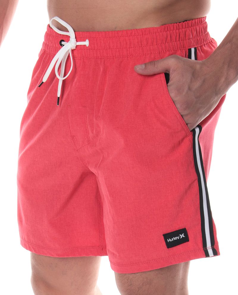 104662102-Short-de-baño-Hurley-rojo-heather-para-hombre