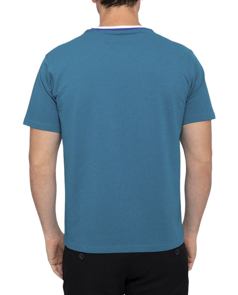 104795229-Camiseta-Oscar-de-la-Renta-tailored-fit-turquesa-solida-para-hombre