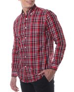 104826059-Camisa-casual-Oscar-de-la-Renta-classic-fit-roja-cuadriculada-para-hombre