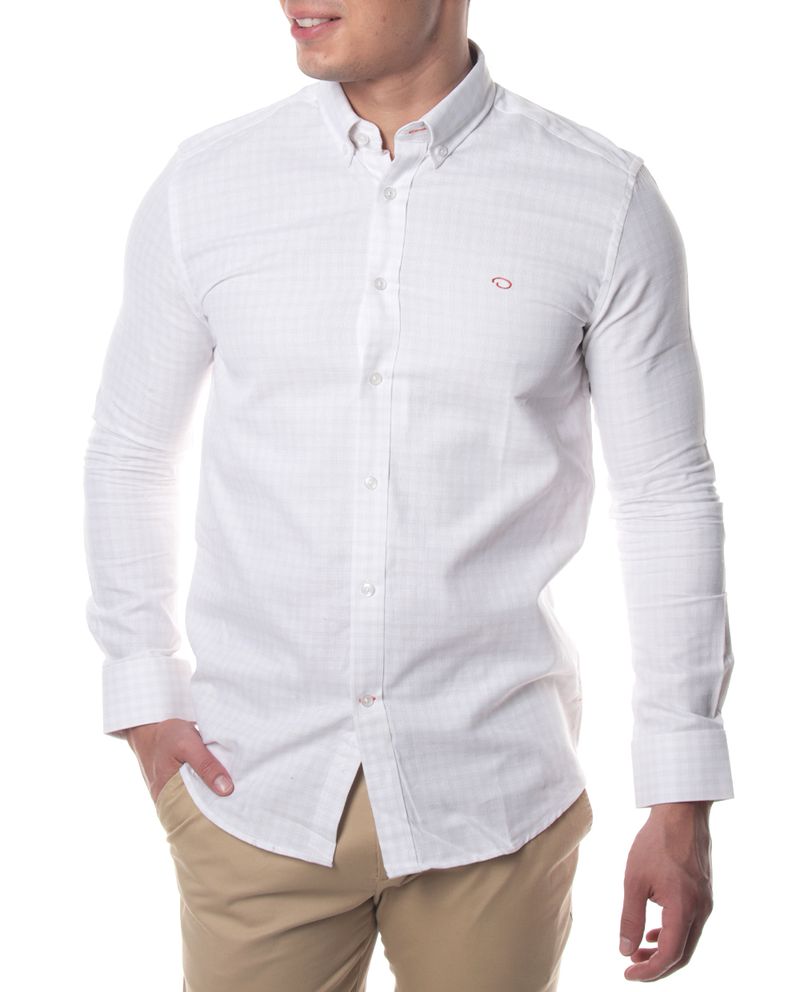 104826089-Camisa-casual-Oscar-de-la-Renta-classic-fit-beige-cuadriculada-para-hombre-