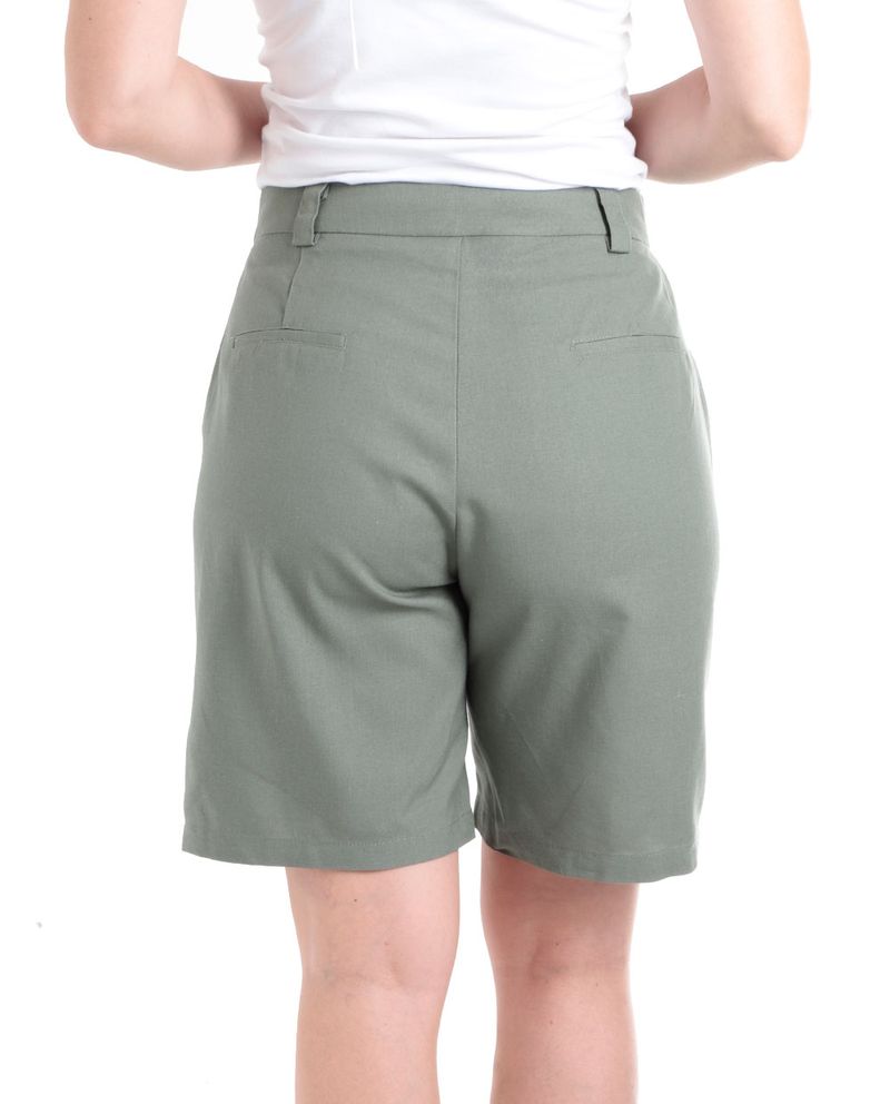 104795376-Short-Nicolle-casual-verde-de-cintura-alta-para-mujer