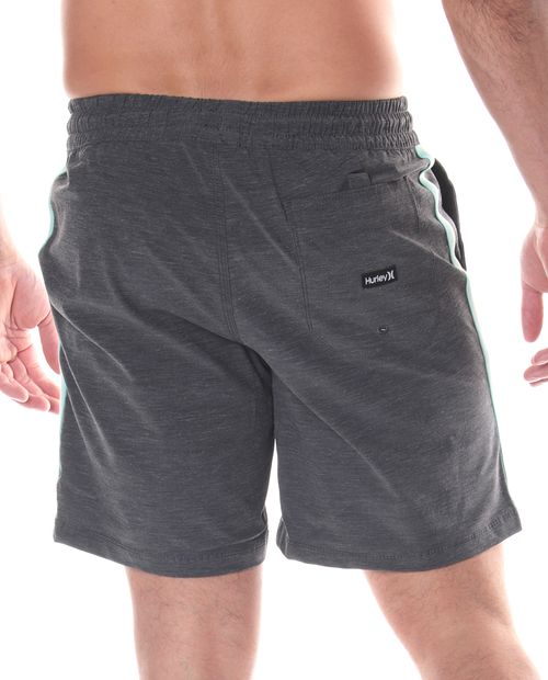 Short de baño Hurley gris oscuro heather para hombre