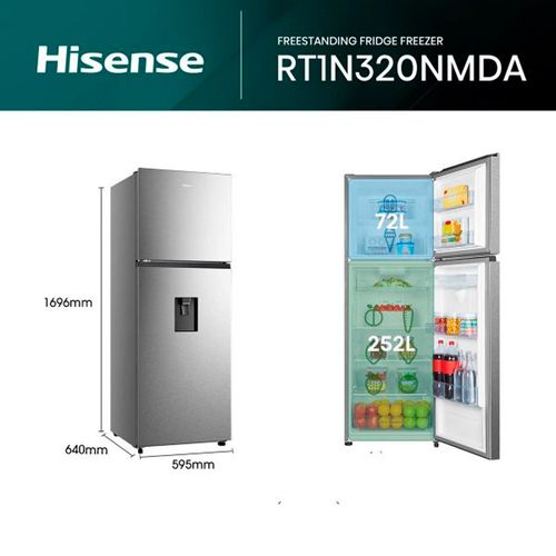 Refrigerador top mount 326 L (11 PCU) PCU Inverter RT1N320NMDA Hisense