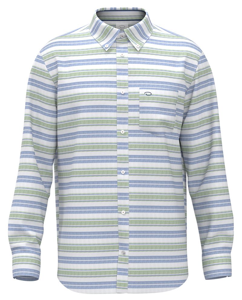 104765227-Camisa-casual-Oscar-de-la-Renta-azul-y-verde-rayas-texturizadas-para-hombre