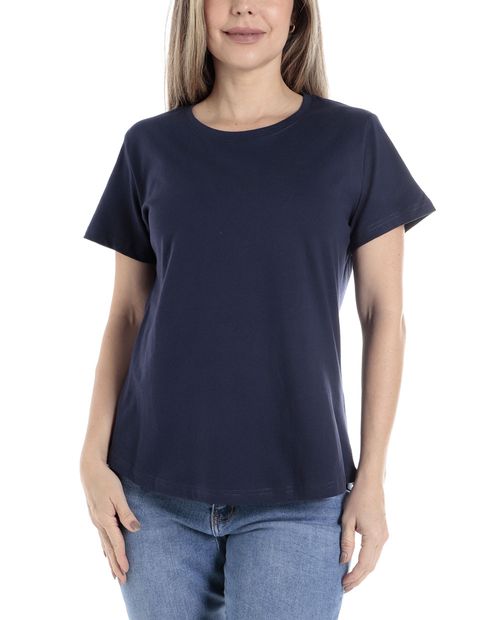 Camiseta Nicolle azul manga corta para mujer