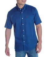 104825920-Camisa-casual-classic-fit-Oscar-de-la-Renta-azul-solida-para-hombre