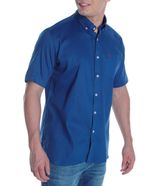 104825920-Camisa-casual-classic-fit-Oscar-de-la-Renta-azul-solida-para-hombre
