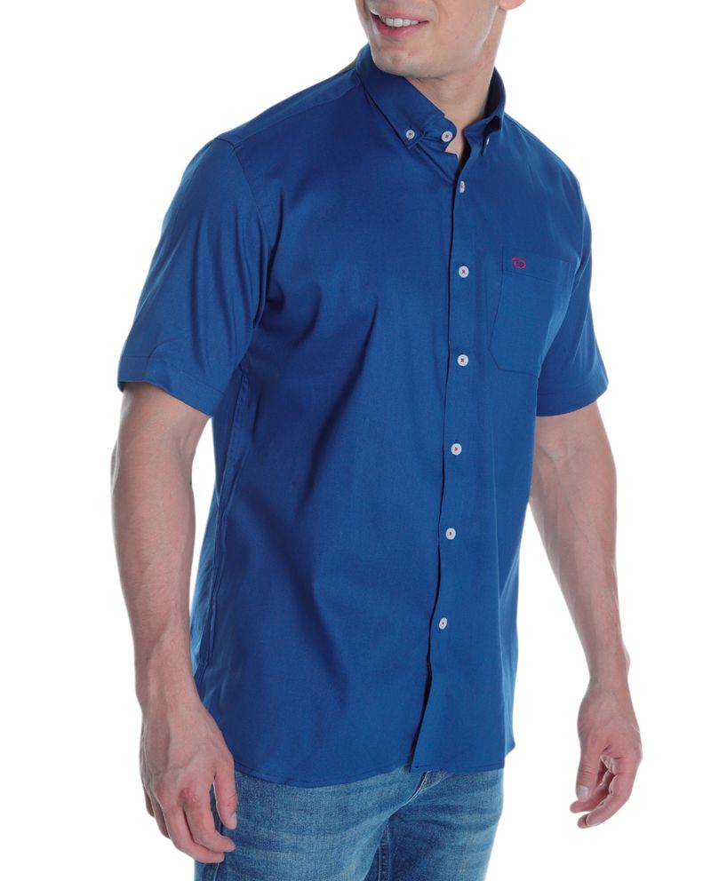 104825920-Camisa-casual-classic-fit-Oscar-de-la-Renta-azul-solida-para-hombre
