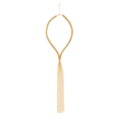 Collar metálico dorado para mujer