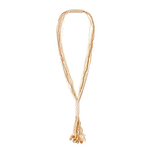 Collar largo de mostacillas multicolor para mujer
