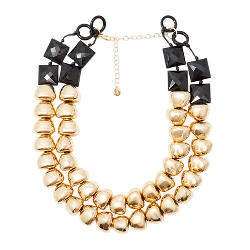 Choker metálico bicolor para mujer