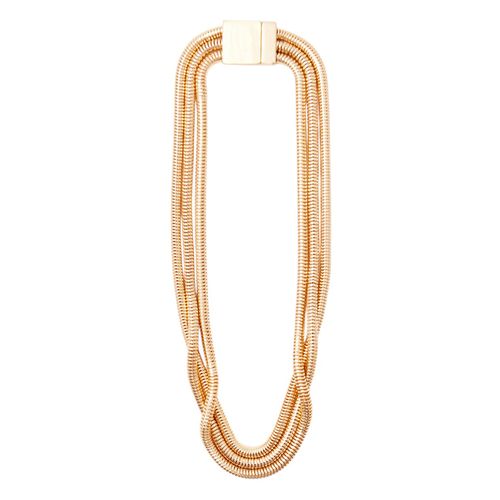 Choker metálico dorado para mujer