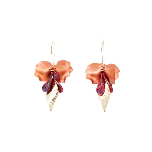 Aretes de pétalos multicolor para mujer