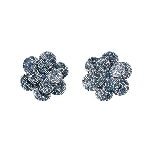Aretes de flor multicolor para mujer