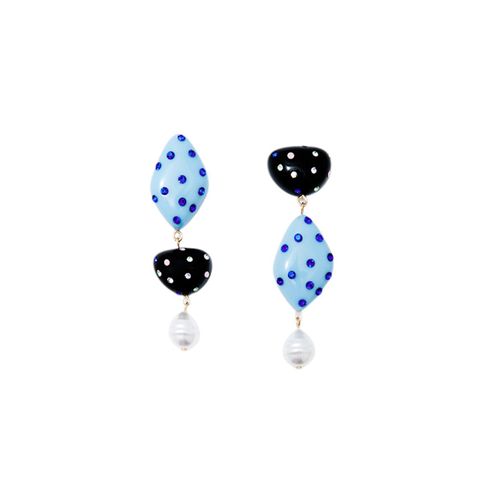 Aretes largos multicolor para mujer