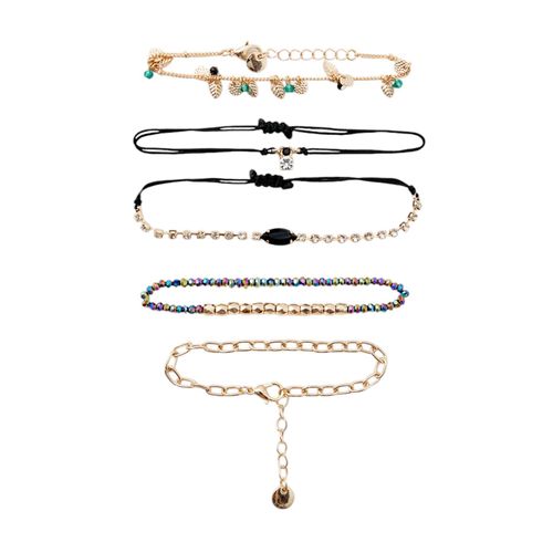Set de 5 pulseras bicolor para mujer