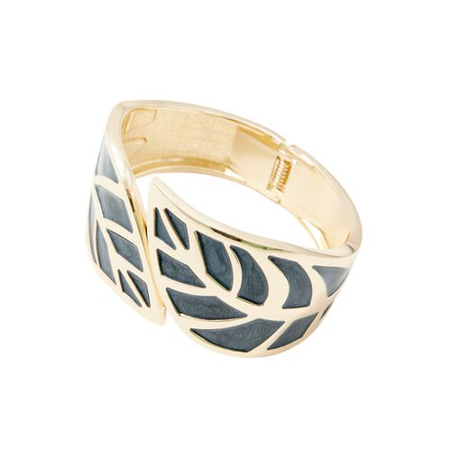 Brazalete metálico dorado para mujer