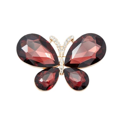Broche metálico mariposa para mujer