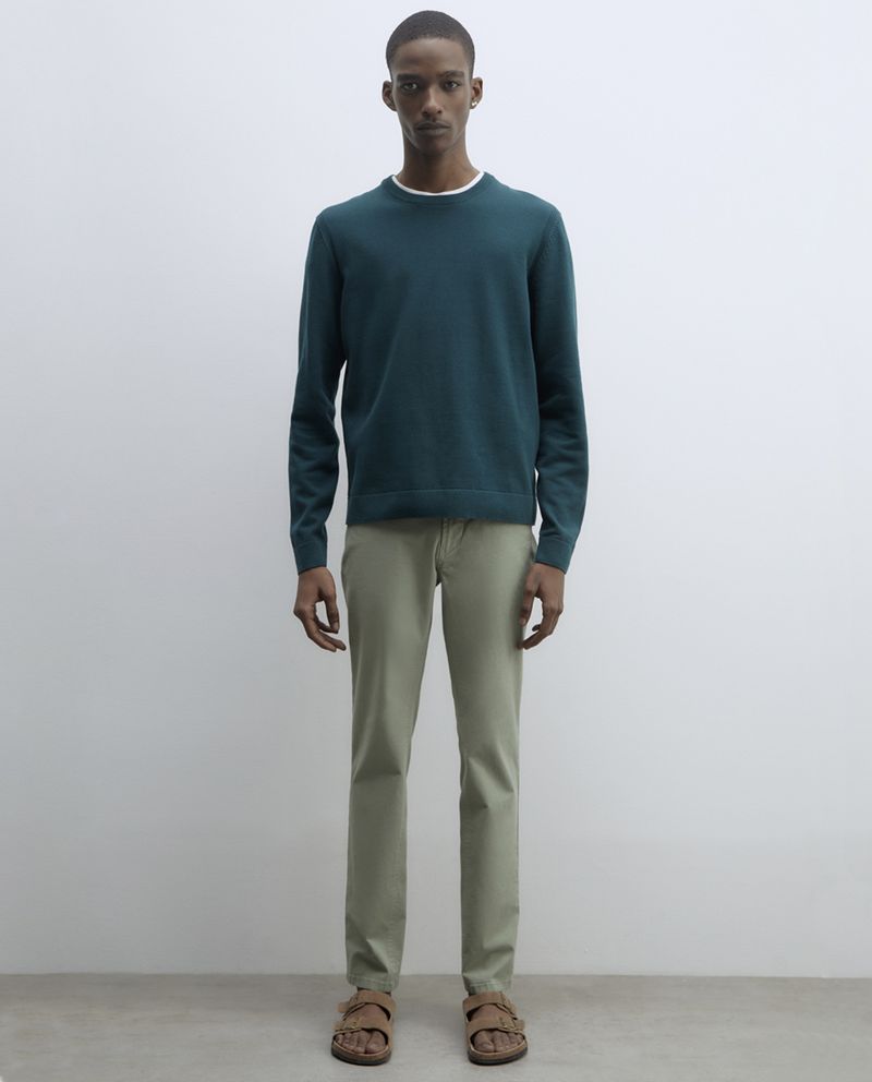 104835436-Pantalon-5-Pocket-Sfera-verde-claro-solido-para-hombre