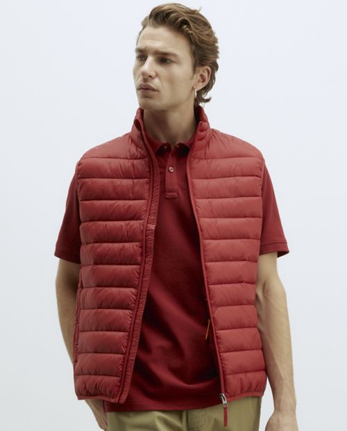 Chaleco Sfera rojo acolchado para hombre