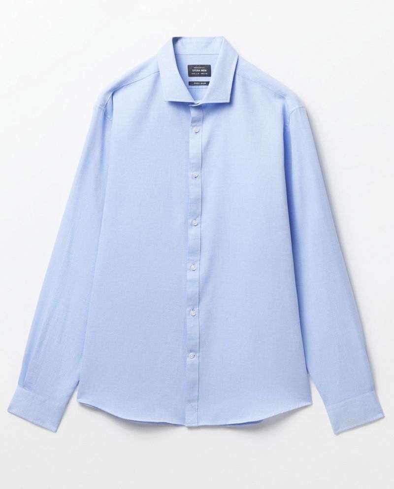 104856111-Camisa-casual-regular-fit-Sfera-celeste-solida-para-hombre