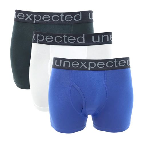Pack de 3 boxers briefs Unexpected multicolor sólidos para hombre