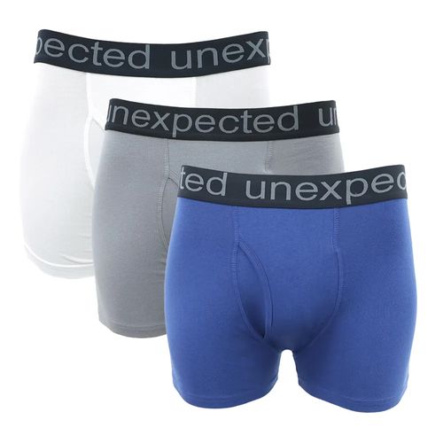 Pack de 3 boxers briefs Unexpected multicolor sólidos para hombre