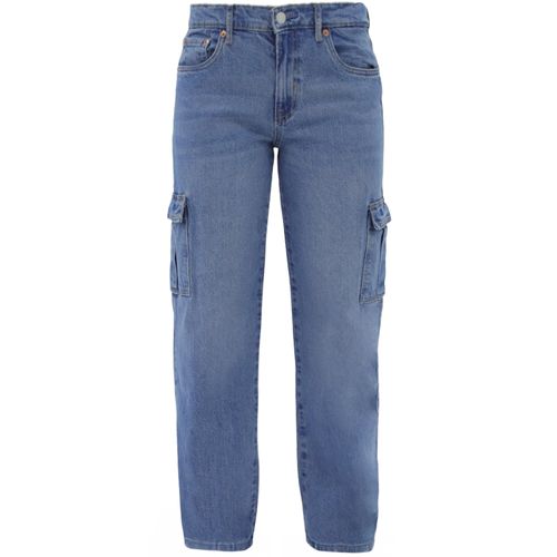 Jeans azul lavado para niña