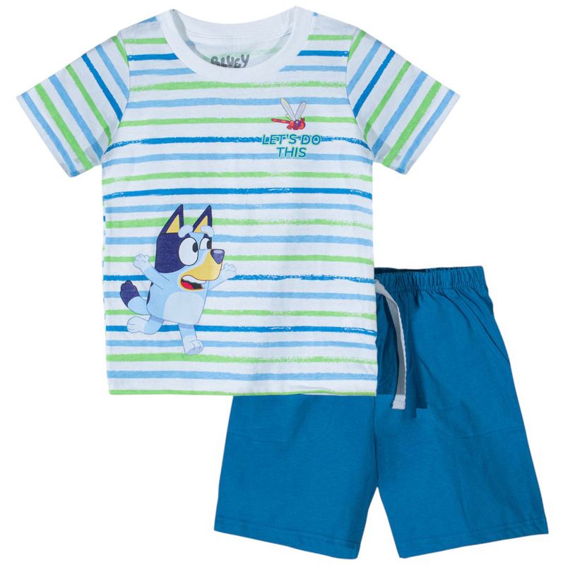 Conjunto-de-2-piezas-multicolor-con-estampado-de-Bluey-para-niño-104847363