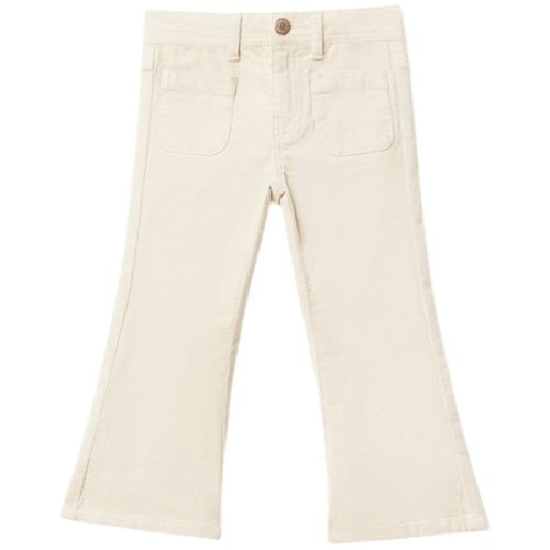 Pantalón beige sólido para niña
