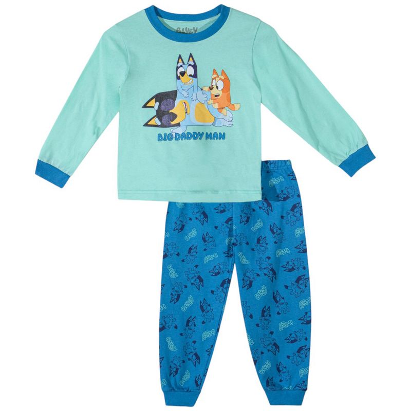 Pijama-de-2-piezas-bicolor-con-estampado-de-Bluey-para-niño-104847353