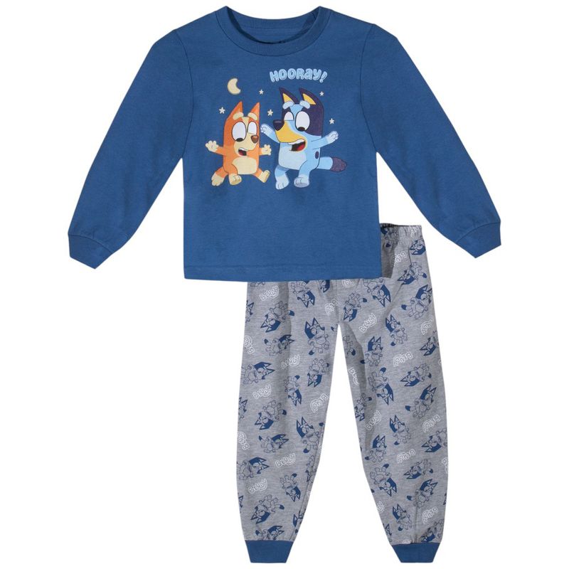 Pijama-de-2-piezas-bicolor-con-estampado-de-Bluey-para-niño-104847348