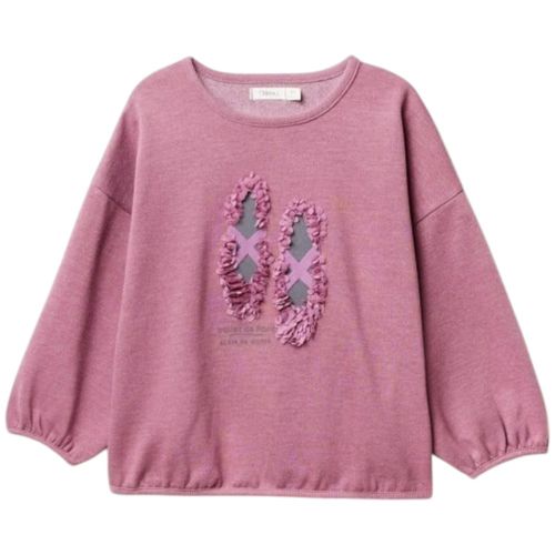 Suéter rosado con textura para niña