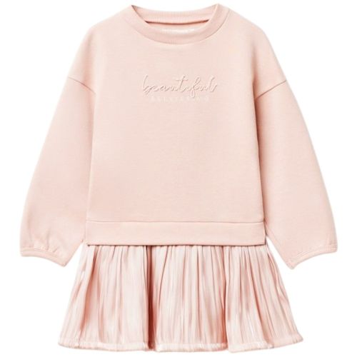 Vestido rosado sólido para niña