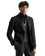 104784780-Blazer-formal-con-cuello-desmontable-PuroEGO-negro-texturizado-para-hombre