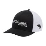 104851755-Gorra-trucker-Columbia-PFG-negra-estampada-en-relieve-para-hombre