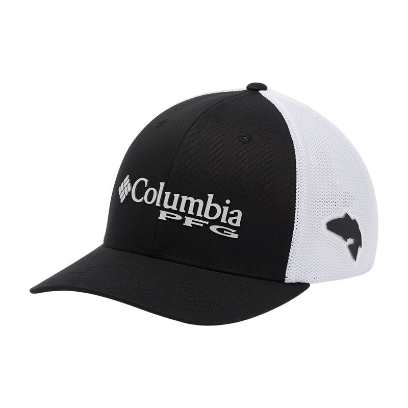 104851755-Gorra-trucker-Columbia-PFG-negra-estampada-en-relieve-para-hombre