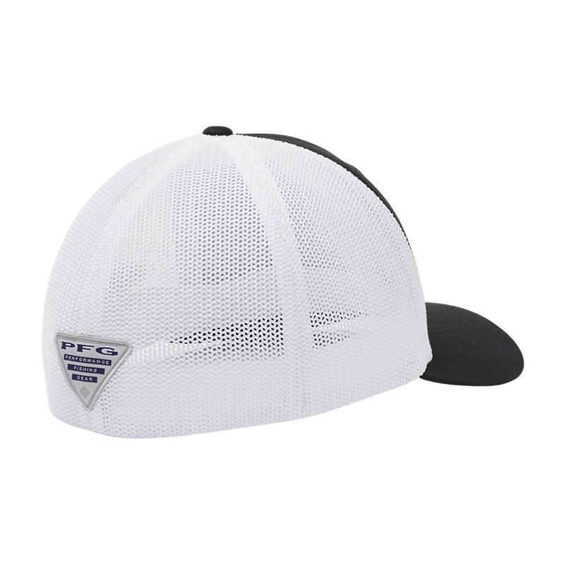 104851755-Gorra-trucker-Columbia-PFG-negra-estampada-en-relieve-para-hombre