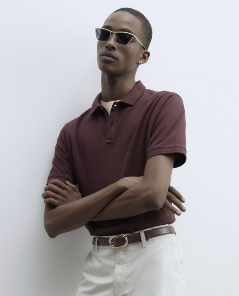 104856183-Camisa-polo-Sfera-color-vino-texturizada-para-hombre