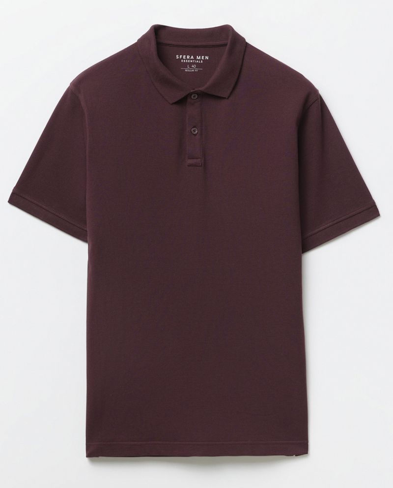 104856183-Camisa-polo-Sfera-color-vino-texturizada-para-hombre