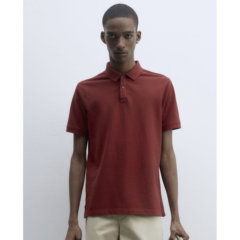 Camisa polo Sfera roja texturizada para hombre Siman Costa Rica