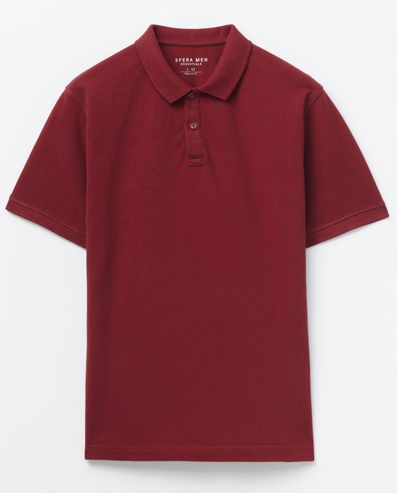 104856187-Camisa-polo-Sfera-roja-texturizada-para-hombre